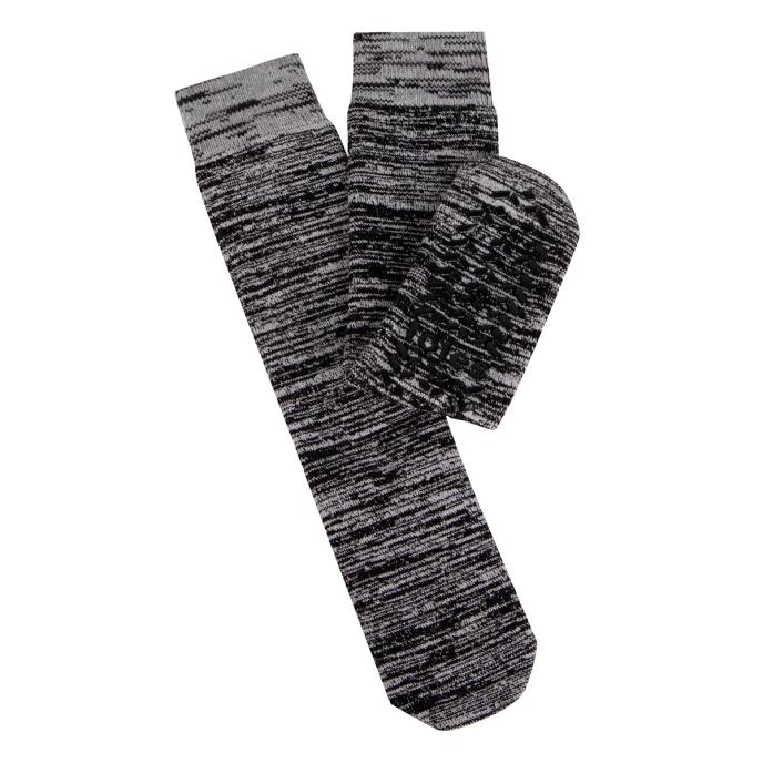 totes toasties Mens Recycled Thermal Brushed Original Slipper Socks Black Marl Extra Image 2